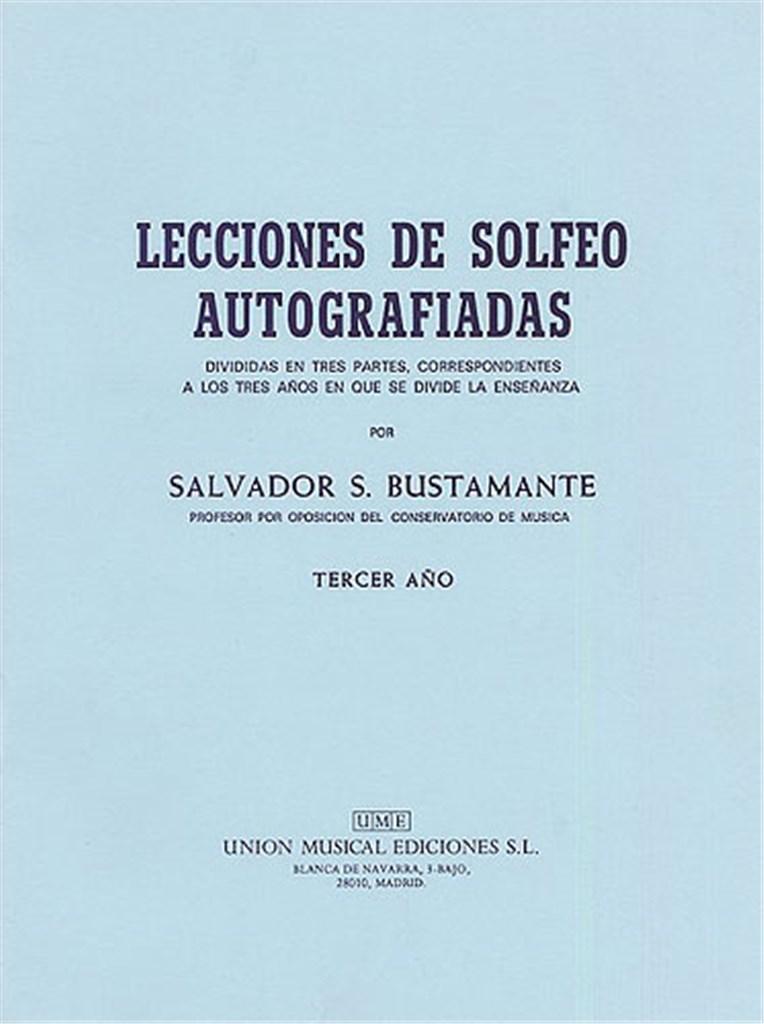 Bustamante Lecciones De Solfeo Iii